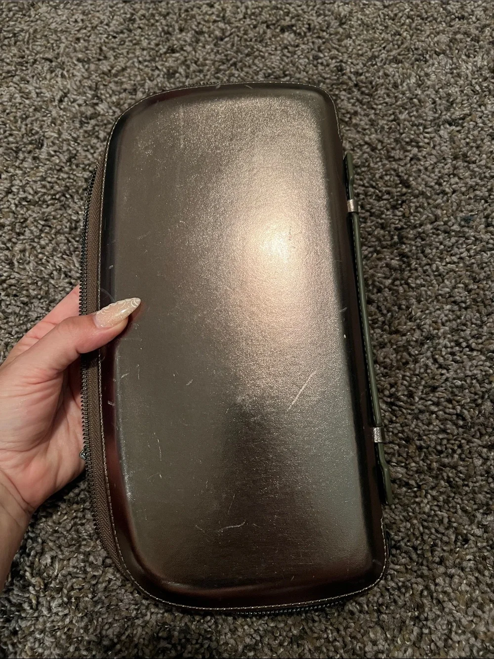 Vintage Perrin Paris Olive Leather Travel Wallet